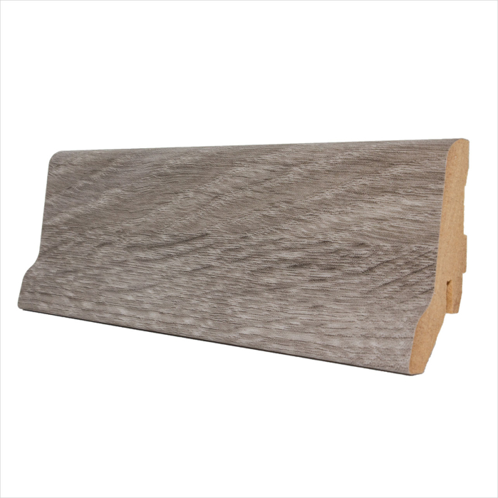 Plinta stejar Sonoma gri MDF, finisaj PVC, 60x23x2800 mm [1]