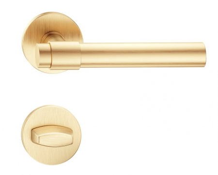 Manere - Maner usa de interior, ALLURE, auriu satin, cu rozeta buton