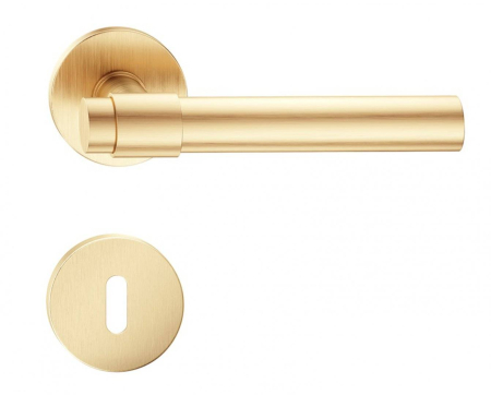 Manere - Maner usa de interior, ALLURE, auriu satin, cu rozeta cheie
