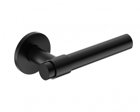 Maner usa de interior, ALLURE, negru mat, cu rozeta buton [1]