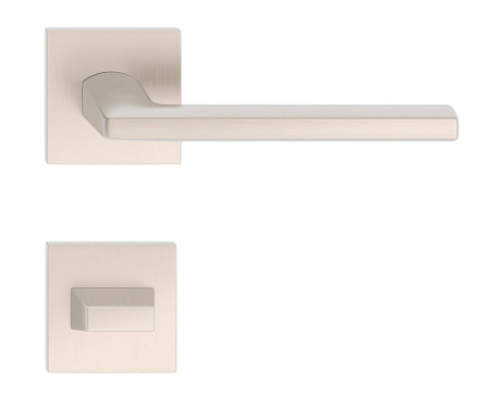 Manere - Maner usa de interior, ARTE Q, nichel satin, cu rozeta buton
