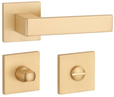 Manere - Maner usa de interior, ASTI, auriu satin, cu rozeta buton