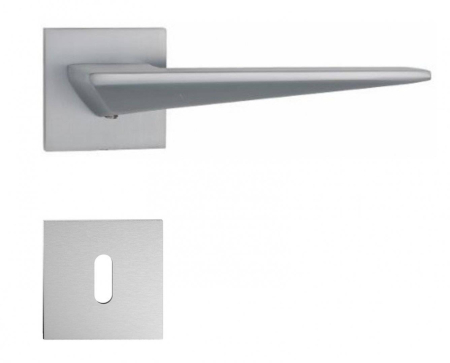 Manere - Maner usa de interior, ENZO, crom satin, cu rozeta cheie