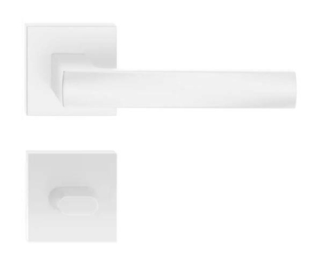 Manere - Maner usa de interior, OFFICE, alb mat, cu rozeta buton