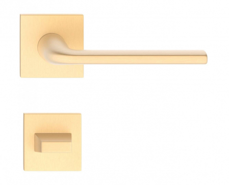 Manere - Maner usa de interior, BELLA Q, auriu satin, cu rozeta buton