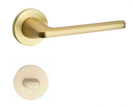 Manere - Maner usa de interior, MODENA, auriu satin, cu rozeta buton