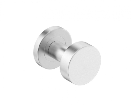 Maner usa de interior, buton, ROUND, inox, cu rozeta cheie [1]
