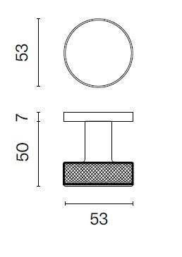 Maner usa de interior, buton, TIME, negru mat, cu rozeta cilindru/butuc [1]