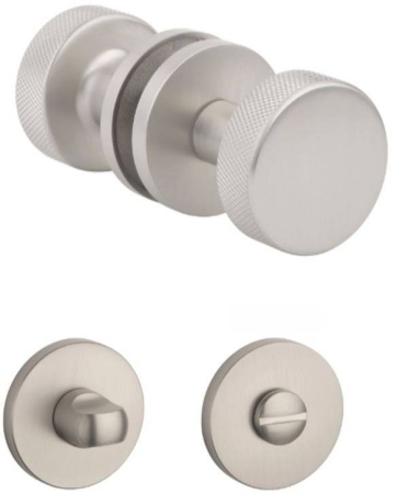 Manere - Maner usa de interior, buton, TIME, nichel satin, cu rozeta buton