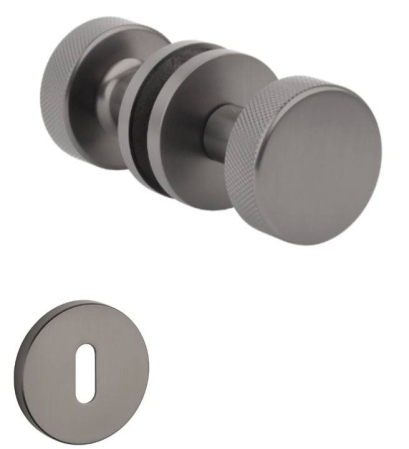 Manere - Maner usa de interior, buton, TIME, titan, cu rozeta cheie