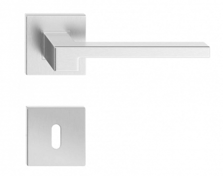 Manere - Maner usa de interior, CARO, inox, cu rozeta cheie