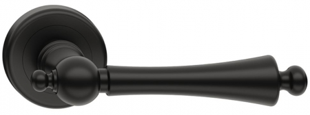 Maner usa de interior, CENTURY, negru mat, cu rozeta buton [2]