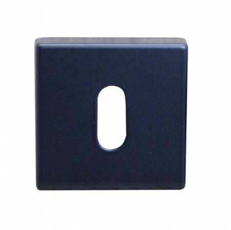 Maner usa de interior, Clio, negru mat, cu rozeta patrata [1]