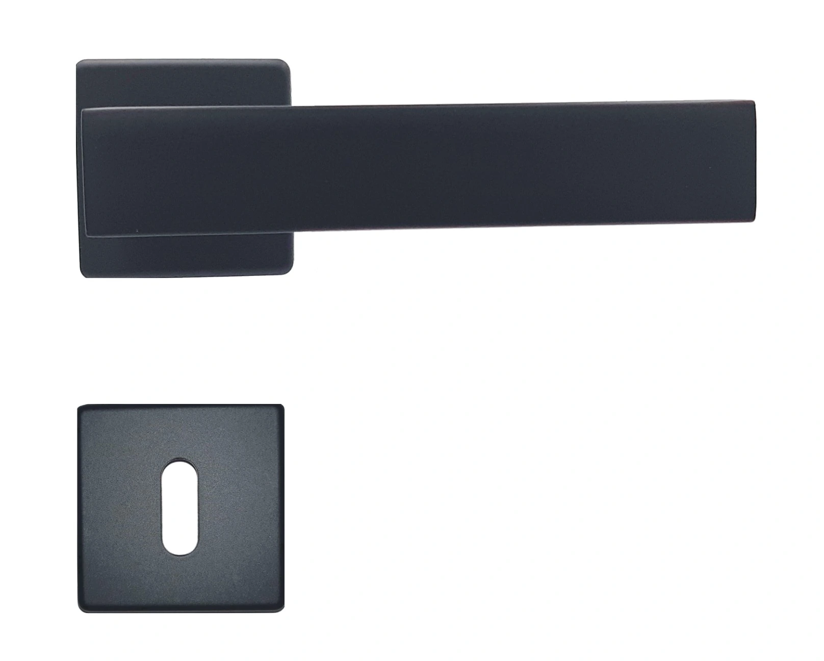 Manere - Maner usa de interior, CLIO 7mm, negru mat, cu rozeta cheie