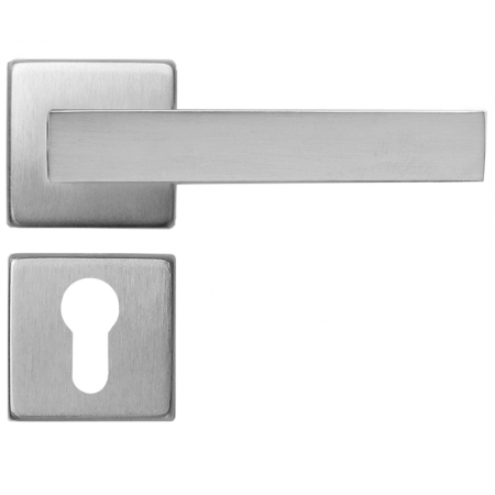 Manere - Maner usa de interior, Clio, zinc cromat mat, cu rozeta cilindru/butuc