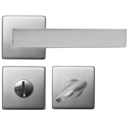 Manere - Maner usa de interior, Clio, zinc cromat mat, cu rozeta buton