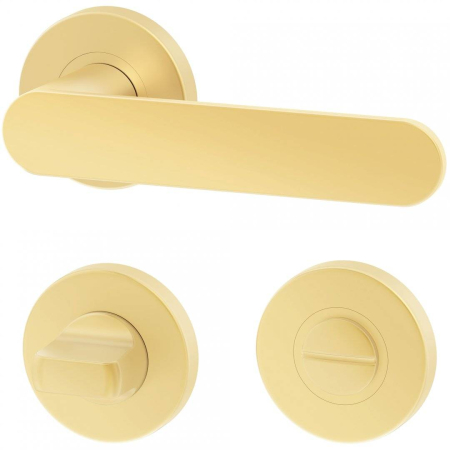 Manere - Maner usa de interior, COMFY, auriu mat, cu rozeta buton