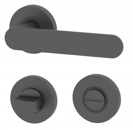 Manere - Maner usa de interior, COMFY, titan, cu rozeta buton