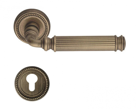Manere - Maner usa de interior, RANIA, bronz mat, cu rozeta cilindru/butuc