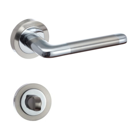 Manere - Maner usa de interior, Elizabeth, crom nichel mat, cu rozeta buton