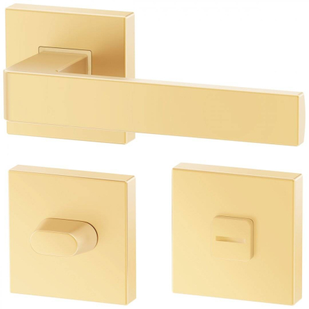 Manere - Maner usa de interior, ERGO, auriu mat, cu rozeta buton