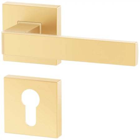 Manere - Maner usa de interior, ERGO, auriu mat, cu rozeta cilindru/butuc