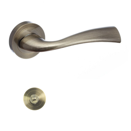 Manere - Maner usa de interior, Fly, bronz lacuit, cu rozeta buton