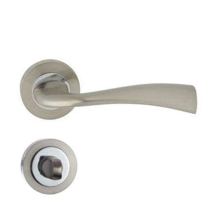 Manere - Maner usa de interior, Fly, crom nichel mat, cu rozeta buton