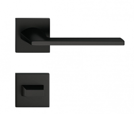 Manere - Maner usa de interior, HARMONY SLIM, negru mat, cu rozeta buton