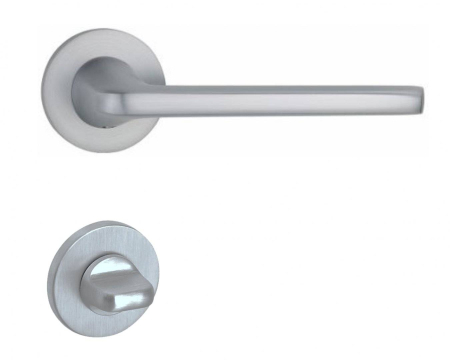 Manere - Maner usa de interior, MODENA, crom satin, cu rozeta buton