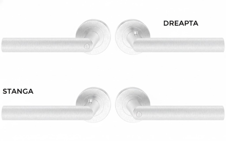 Maner usa de interior, NOVA CLICK, inox, stânga [1]