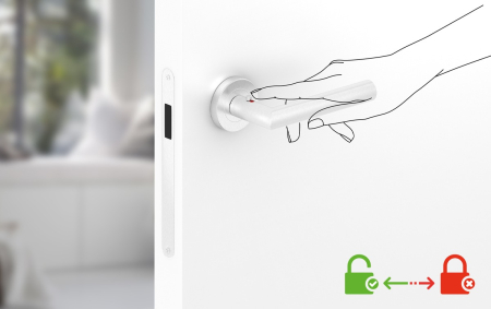 Maner usa de interior, NOVA CLICK, inox, stânga [2]