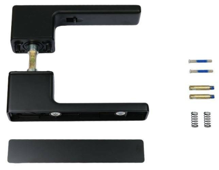 Maner usa de interior, LOCKO, cu locator, negru mat, dreapta [3]