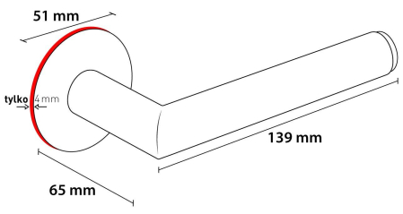 Maner usa de interior, NOVA DUO, negru auriu, cu rozeta cilindru/butuc [3]