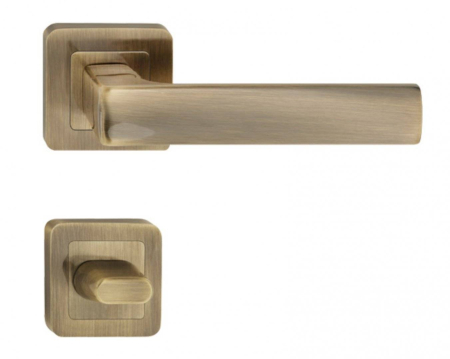 Manere - Maner usa de interior, OFFICE, bronz, cu rozeta buton