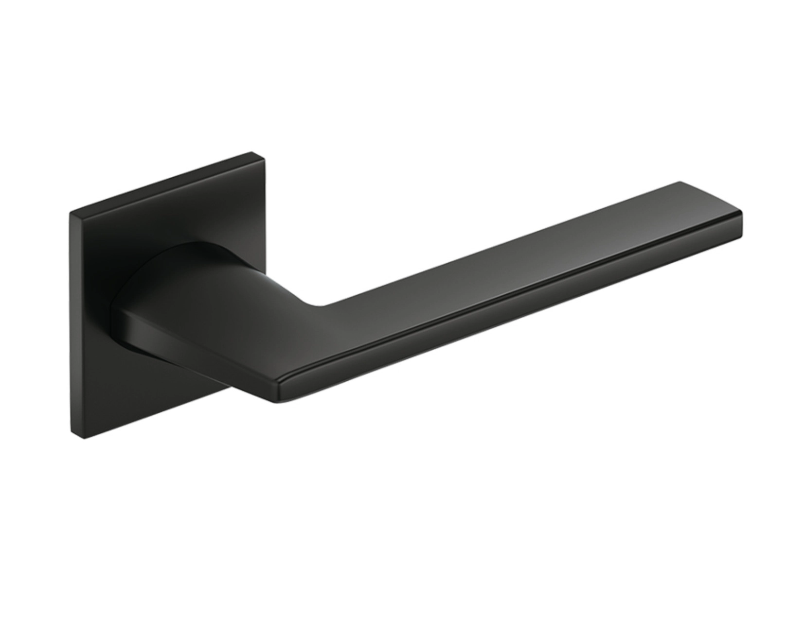 Maner usa de interior, HARMONY SLIM, negru mat, cu rozeta cheie [1]