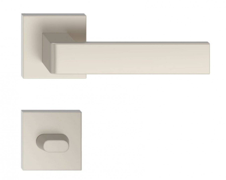 Manere - Maner usa de interior, RUMBA, nichel velvet, cu rozeta buton