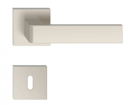 Manere - Maner usa de interior, RUMBA, nichel velvet, cu rozeta cheie