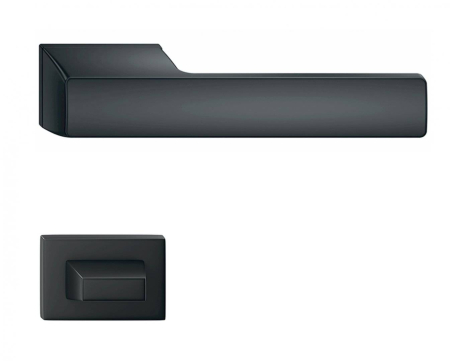 Manere - Maner usa de interior, SCALA, negru mat, cu rozeta buton
