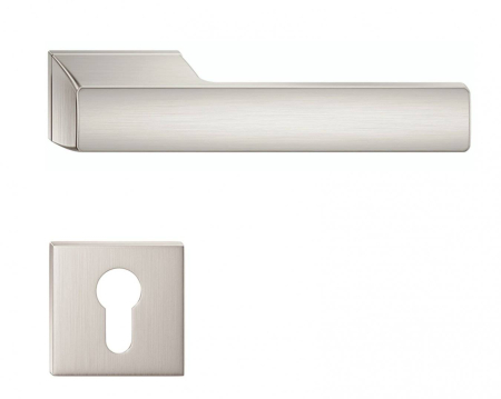Manere - Maner usa de interior, SCALA, nichel satin, cu rozeta cilindru/butuc