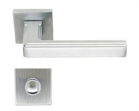 Noutati - Maner usa de interior, St.Tropez, crom satin, cu rozeta buton