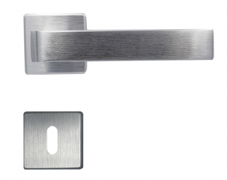 Manere - Maner usa de interior, SHELBY, crom satin, cu rozeta cheie