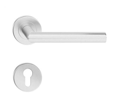 Manere - Maner usa de interior, Sigma, inox, cu rozeta cilindru/butuc