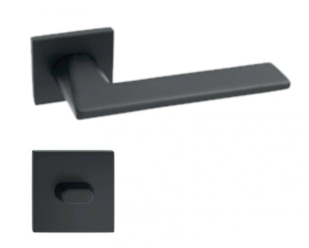 Noutati - Maner usa de interior, STAR, negru mat, cu rozeta buton