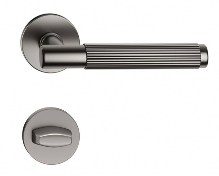 Manere - Maner usa de interior, TIME LINEAR, titan, cu rozeta buton