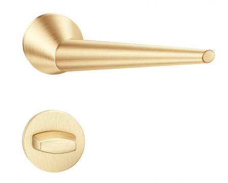 Manere - Maner usa de interior, UNICA, auriu satin, cu rozeta buton
