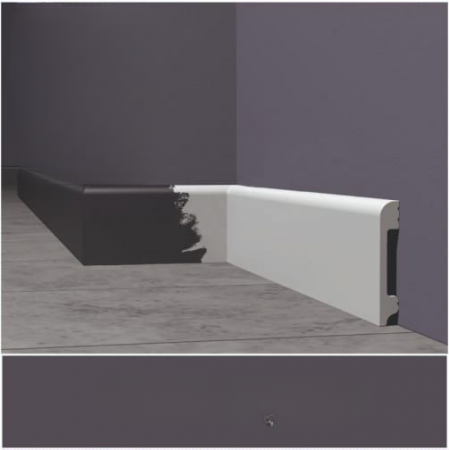 Plinte - Plinta alba duropolimer, 80x13X2000 mm