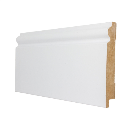 Exquisit 8 mm - Plinta alba MDF, finisaj PVC, 100x16x2800 mm