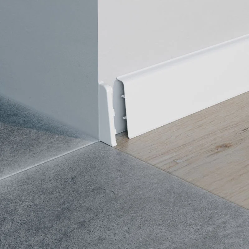Noutati - Terminație plinta alba PVC, Deconik 85x25x2200 mm