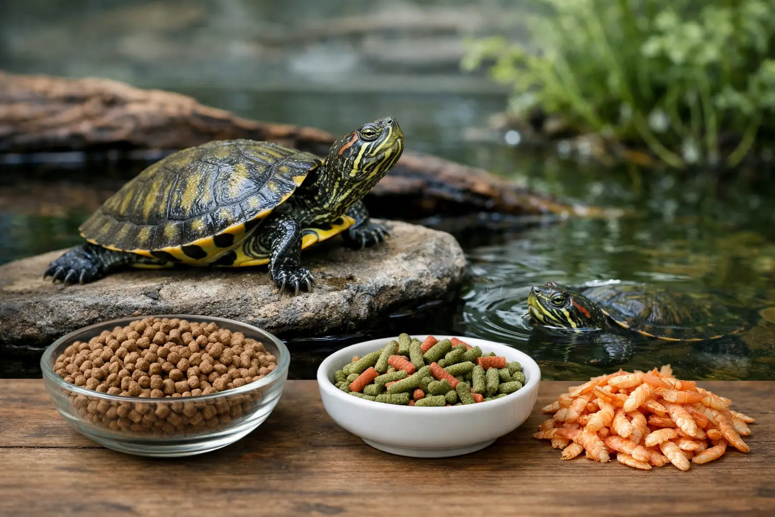 Hrana pentru testoase acvatice: ce alegi